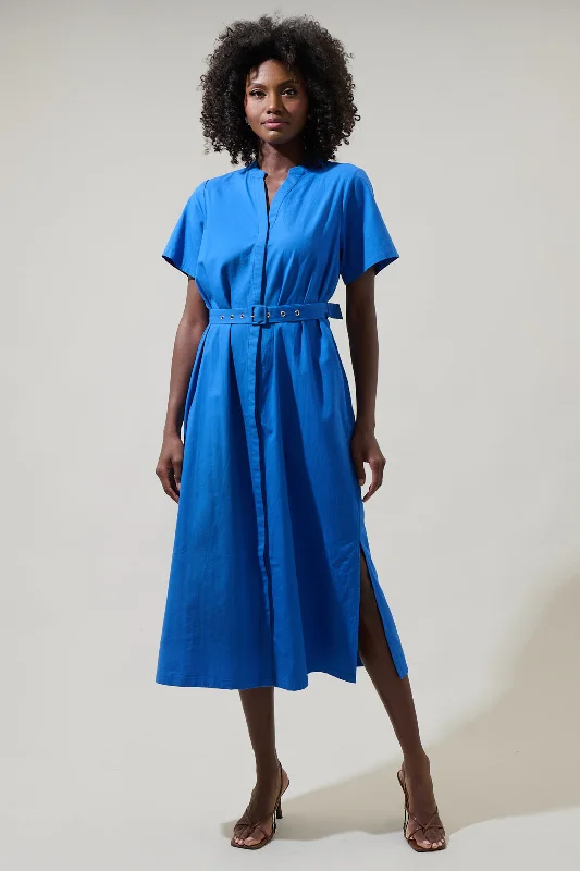 Time to Save Big!Amira Button Front Midi Dress