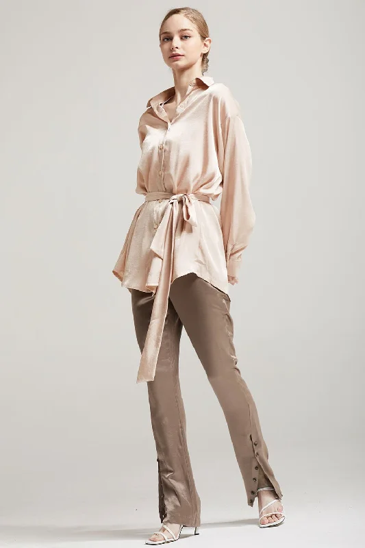 Crazy Discounts Inside!Bailey Satin Shirt Dress