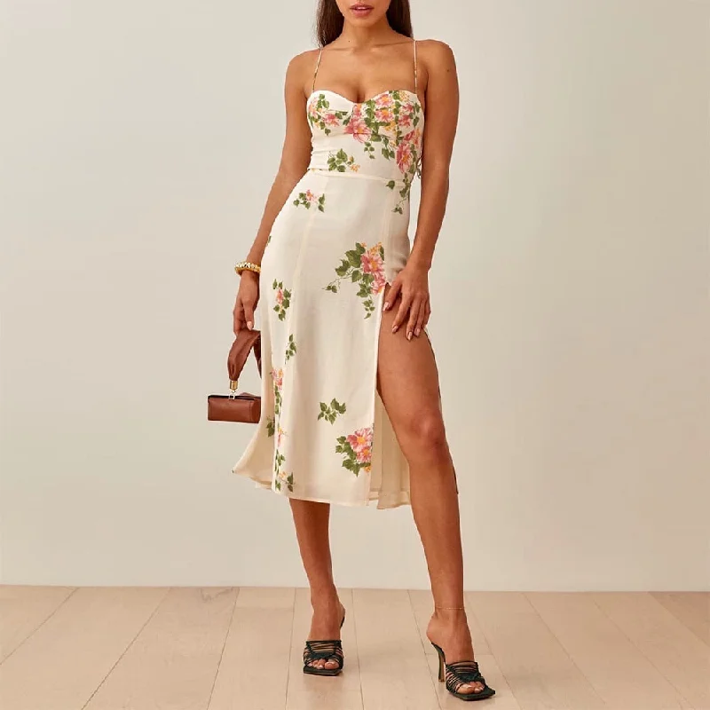 Get It Before It’s Gone!BerriesJam - Boho Spaghetti Strap Floral Beach Dress