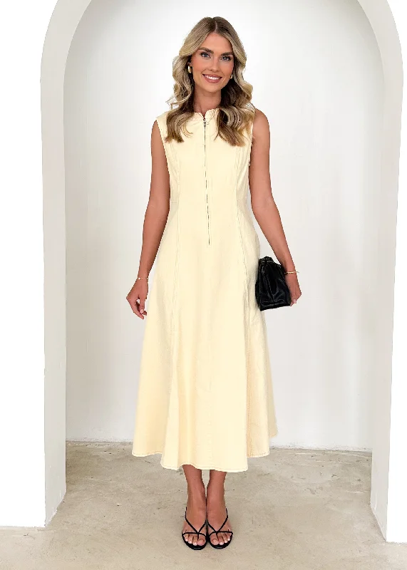 Shop the Hottest Deals!Cameo Midi Dress - Lemon