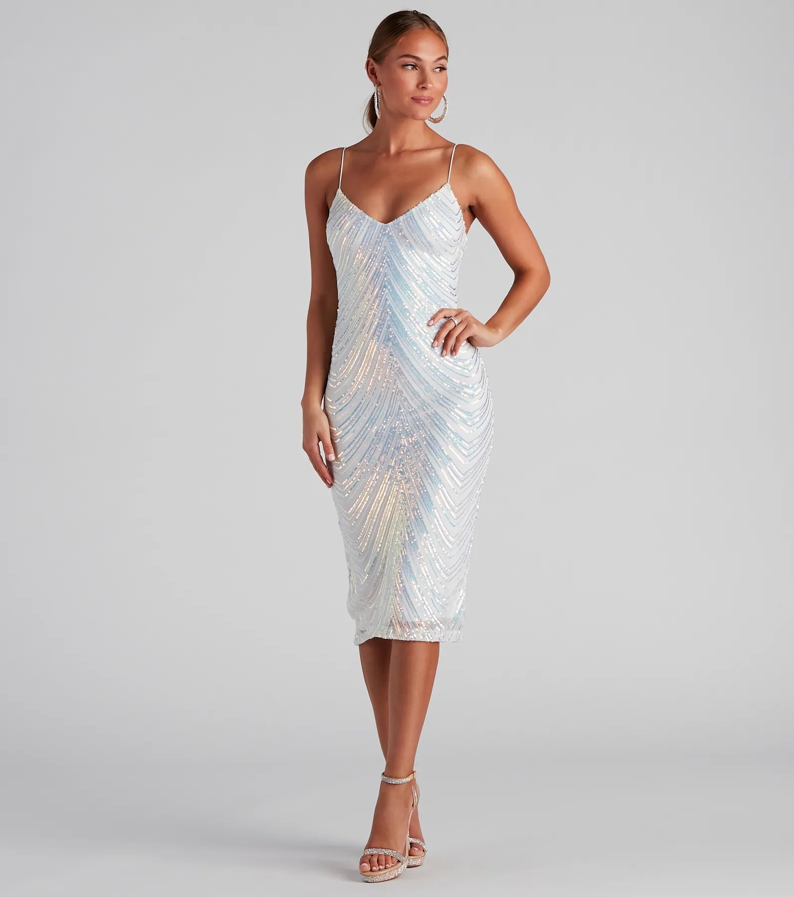 Flash Sale – Act Fast!Carly Formal Sequin V-Neck Dress