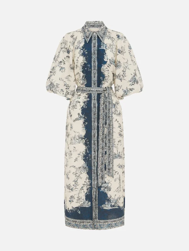 Exclusive Deals Just for You!Casa Linen Shirt Dress in Cream