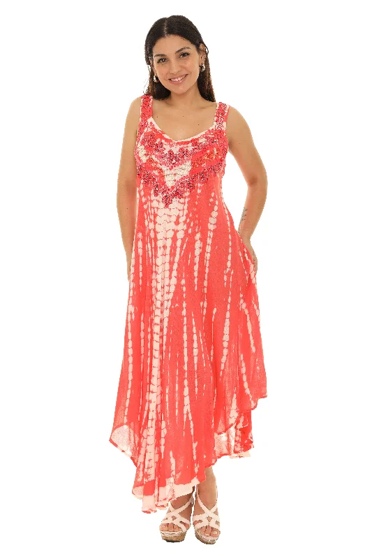 Hot Deals You Can’t Resist!Tie Dye Sleeveless Long Sundress