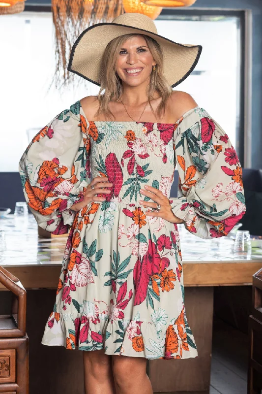 Lowest Prices Guaranteed!Dana Mint Floral Dress