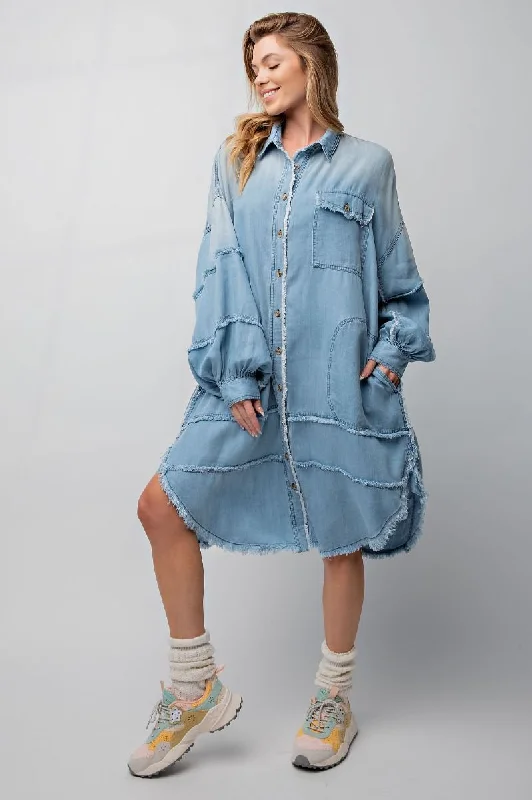 Biggest Sale of the Season!Denim Oversized Shirt Dress