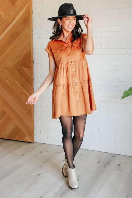Don’t Wait – Deals Won’t Last!Don't Hang Up Faux Suede Shirt Dress