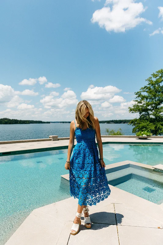 Save Like Never Before!Emaline Midi Dress - Ocean Blue