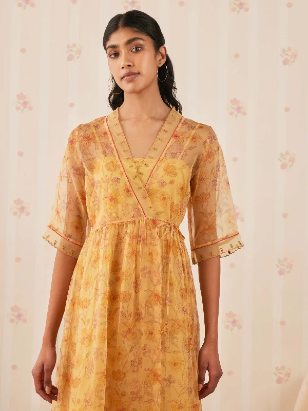 Unmissable Offers Await!Golden Hour Wrap Midi Dress