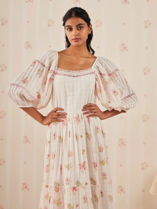 Limited Deals, Unlimited Savings!Gossamer Pink Lace Midi Dress