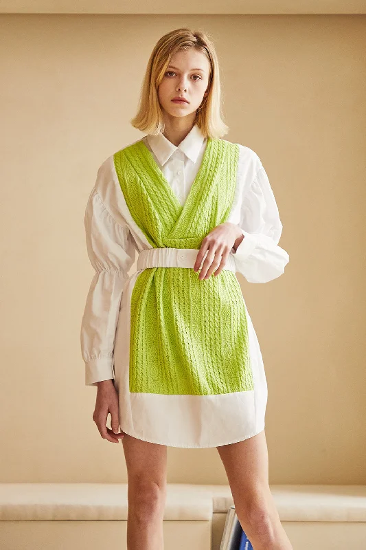 Shop More, Spend Less!Grace Knit Combo Shirt Dress