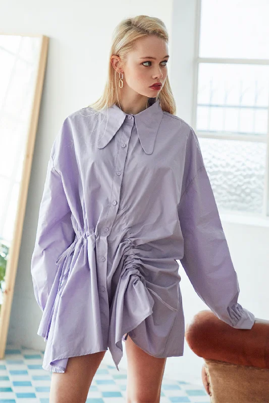 Price Drops You’ll Love!Harley Drawstring Ruched Shirt Dress