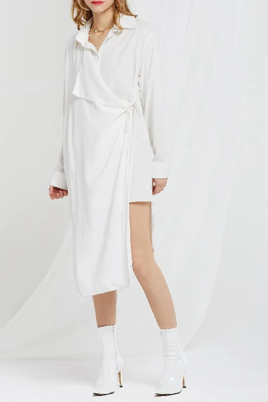 Incredible Savings Inside!Hera Wrap Layered Shirt Dress