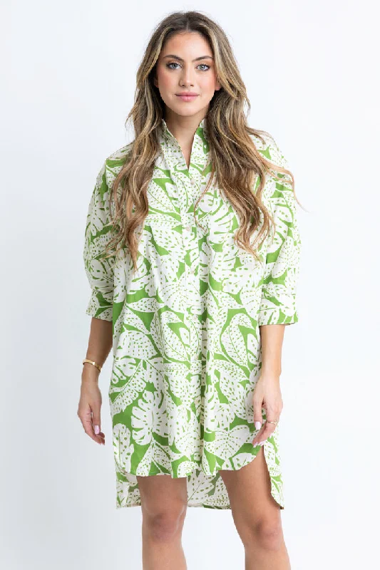 Price Drop Alert!Ibiza Palm Shirt Dress