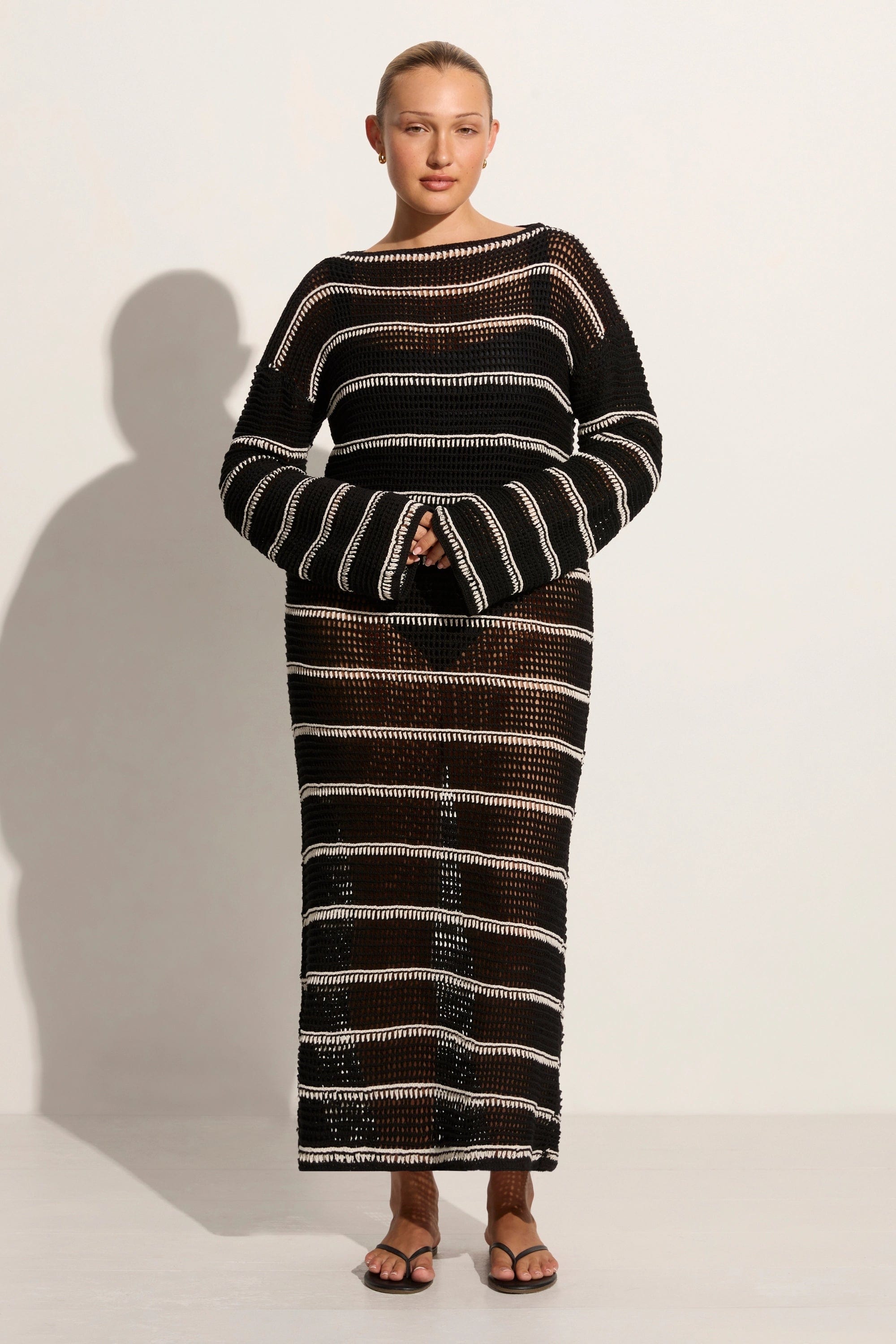 Hottest Discounts of the Year!Jesolo Crochet Dress Black/Off White
