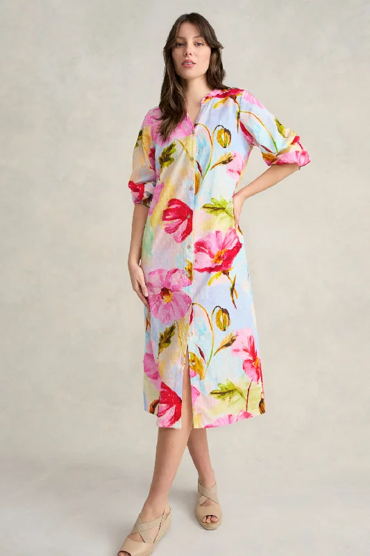 Special Discounts Inside!Printed Cotton Shirt Dress