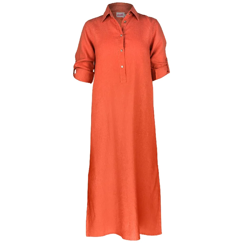 One Click Away from Big Savings!LIBBY MAXI SHIRT DRESS PEACH