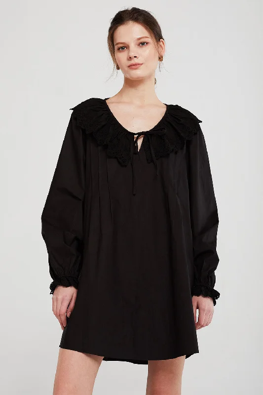 Time to Save Big!Lily Ruffled Neck Shirt Dress