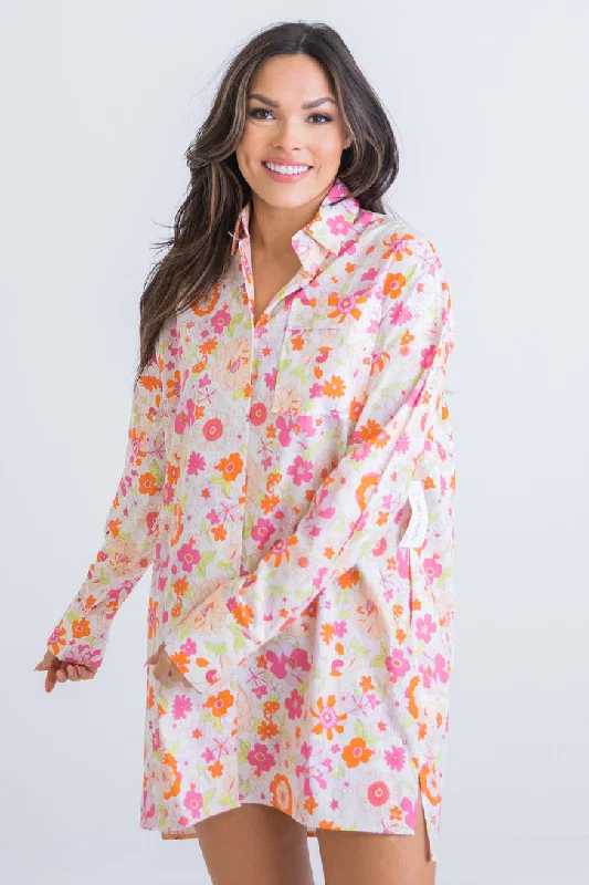 The Sale You’ve Been Waiting For!London Floral Poplin Shirt Dress