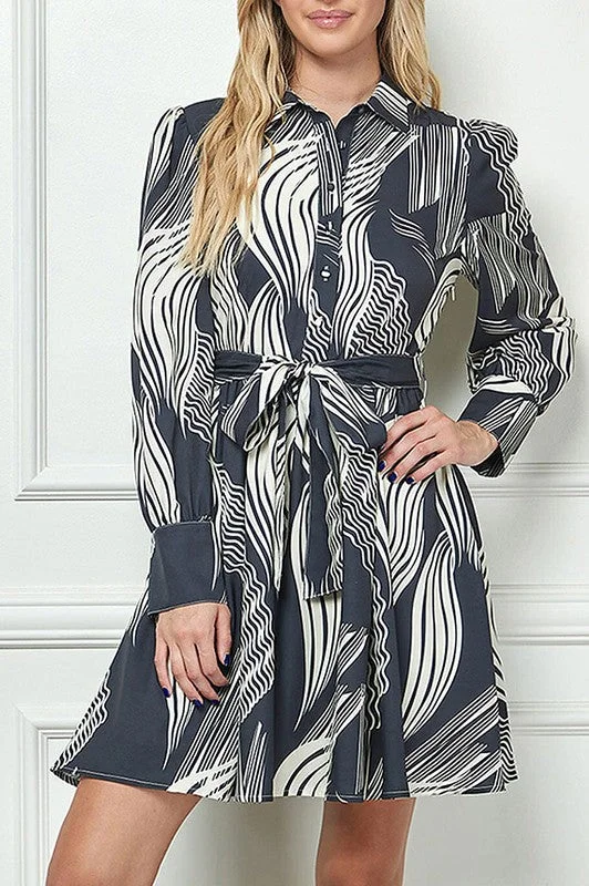 Mega Sale Happening Now!Abstract Shirt Dress