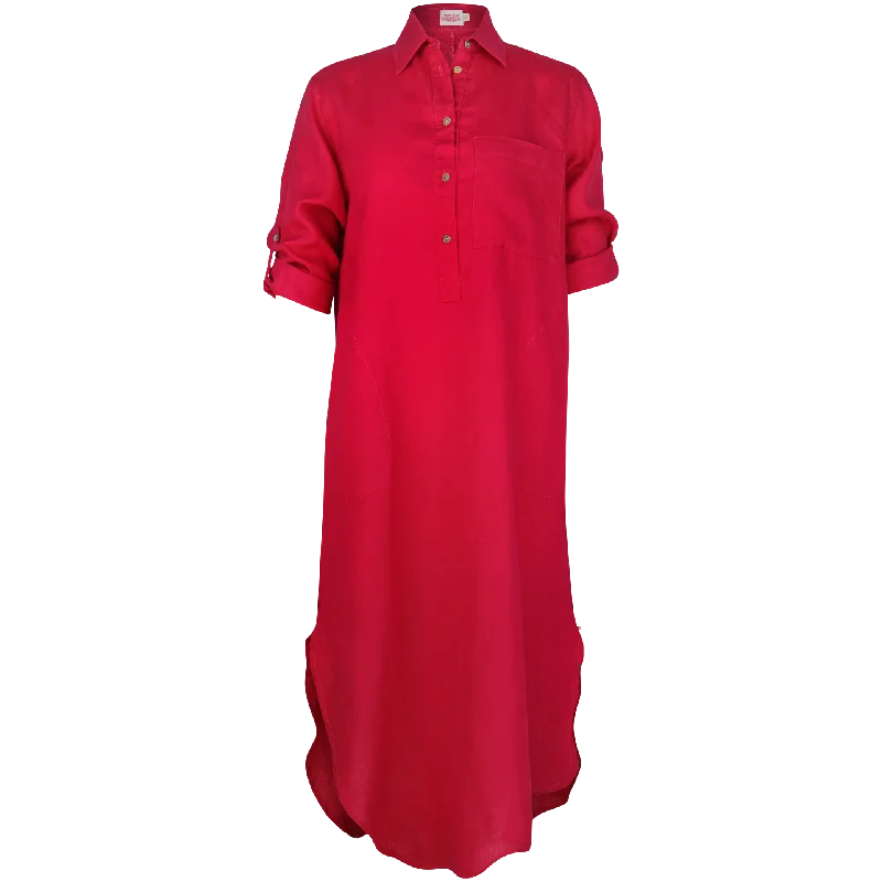Shop Early, Save Big!Melissa Maxi Shirt Dress Fushia