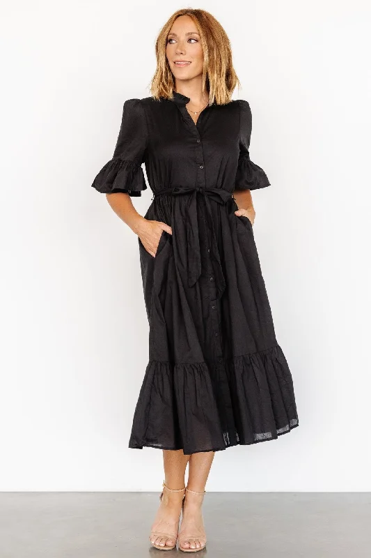 Your Shopping Spree Starts Here!Mirielle Midi Dress | Black