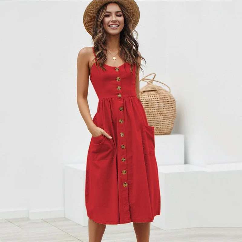Unlock Huge Savings Now!Amy Fashion - Casual Print Beach Dress