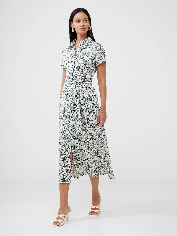 Your Dream Deal is Here!Printed Short Sleeve Shirt Dress