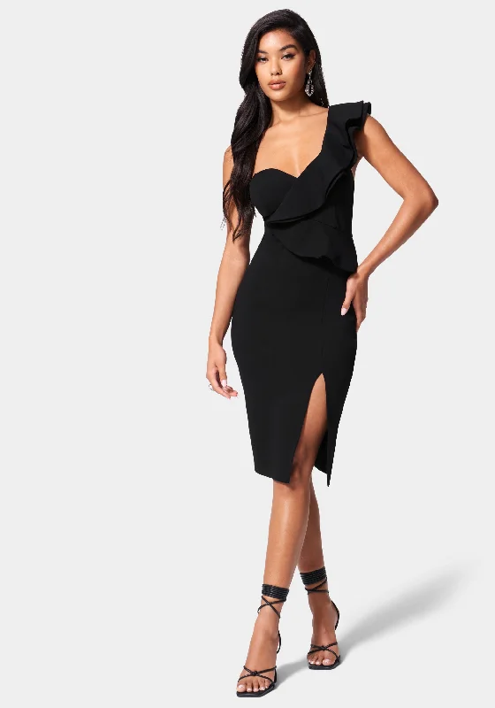 Crazy Discounts Inside!Ruffle Sleeve Midi Dress
