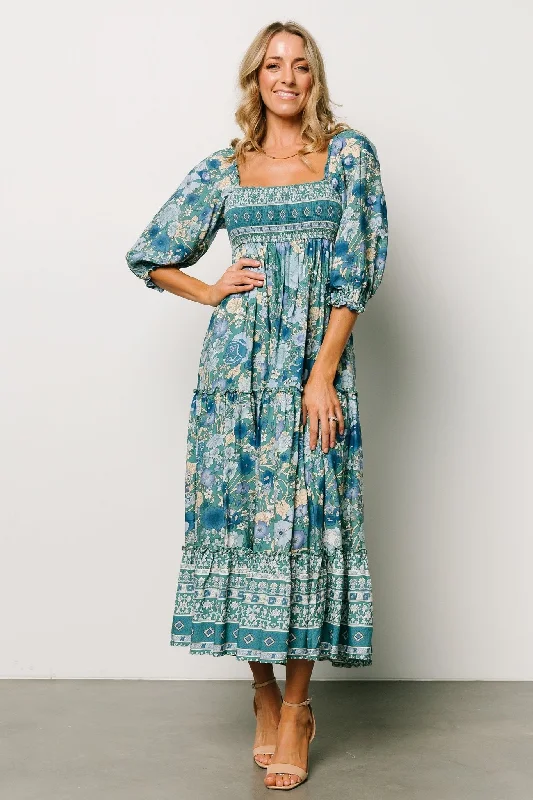 Only a Few Left – Order Now!Shanna Tiered Dress | Emerald Multi