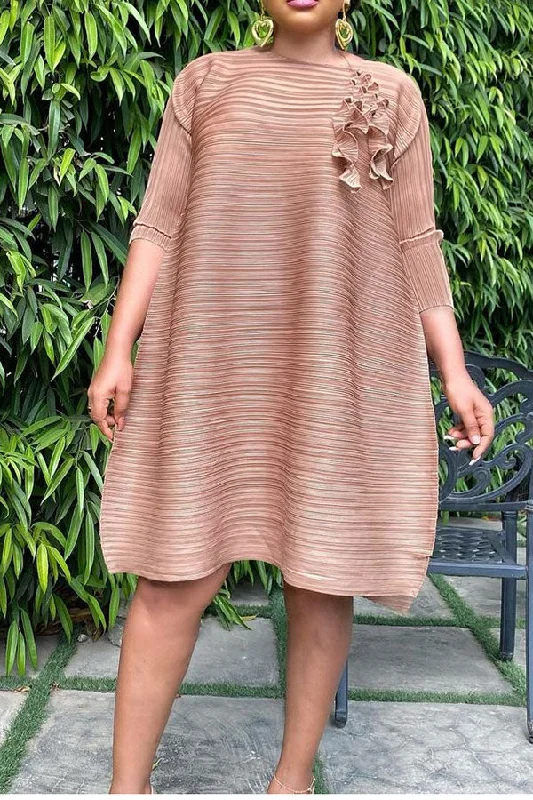 Bigger Savings, Better Shopping!Solid Color Feminine Midi Dress