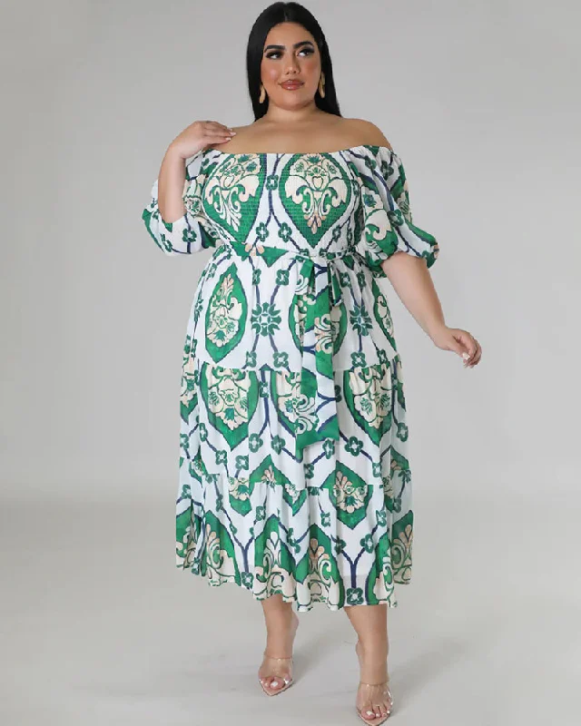 Instant Savings Await!Spring Overseas Off-Shoulder Dress
