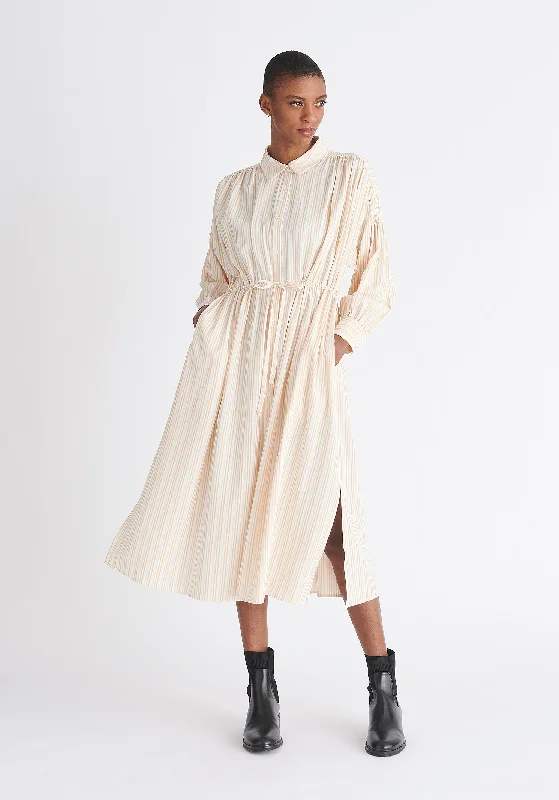 Buy One, Get One Free!Striped Button Shirt Dress