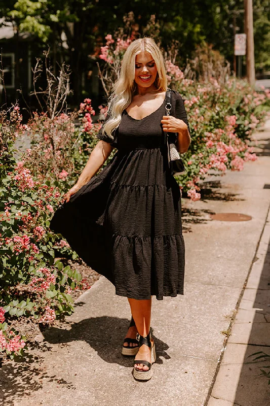 Best Price of the Season!Sweet Aroma Midi in Black Curves