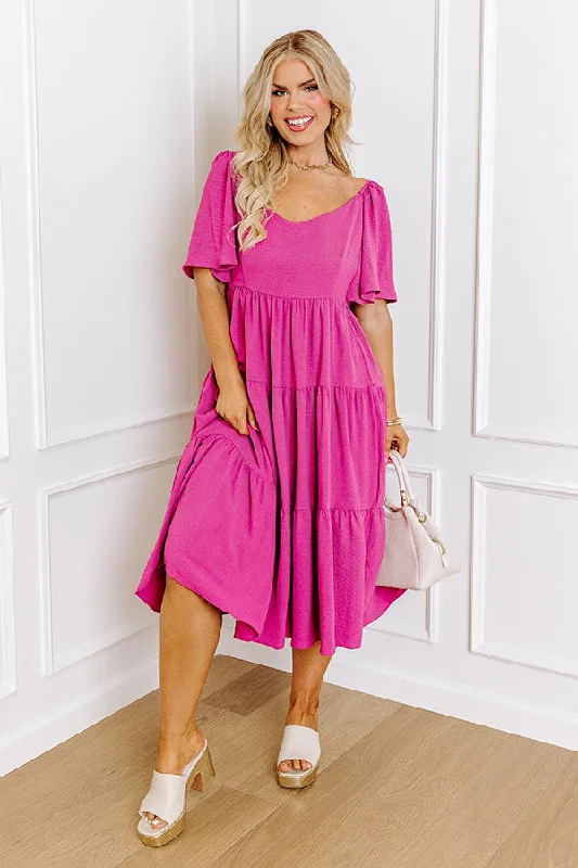 Your Dream Deal is Here!Sweet Aroma Midi in Dark Blush Curves