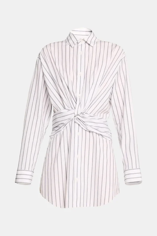 The Best Deals Won’t Wait!Tempest Twist Shirt Dress in Pinstripe Ink
